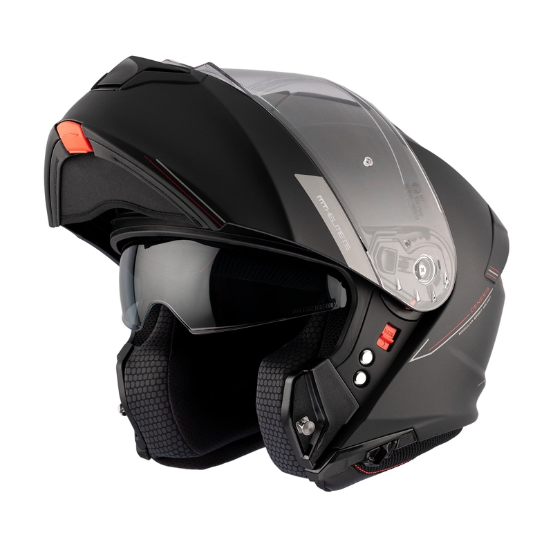 Cască de motocicletă flip-up MT Genesis SV Solid A1 neagră mat