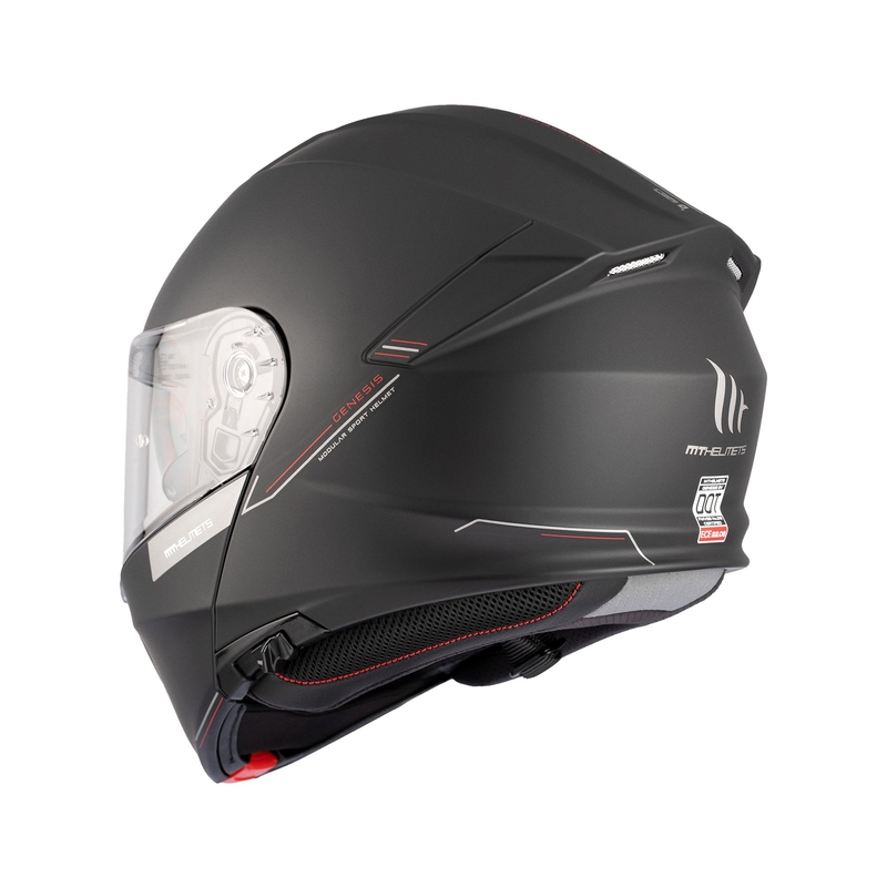 Cască de motocicletă flip-up MT Genesis SV Solid A1 neagră mat