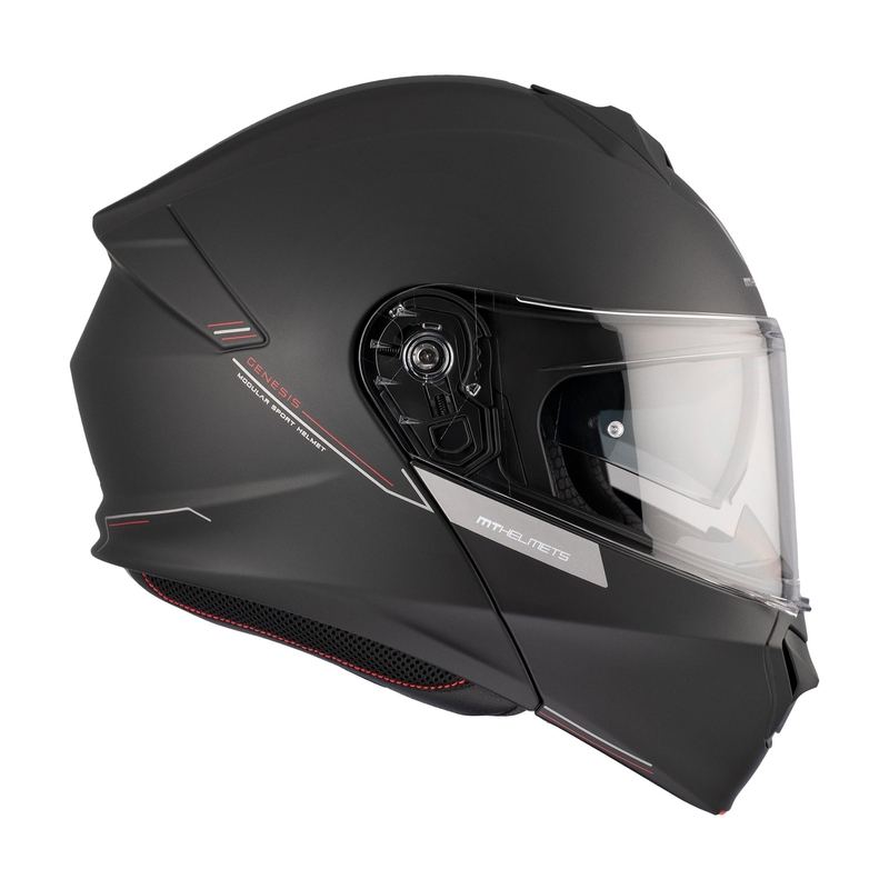Cască de motocicletă flip-up MT Genesis SV Solid A1 neagră mat
