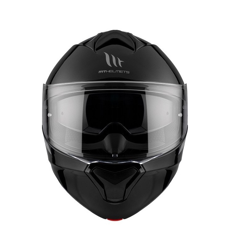 Cască de motocicletă flip-up MT Genesis SV Solid A1 neagră lucioasă