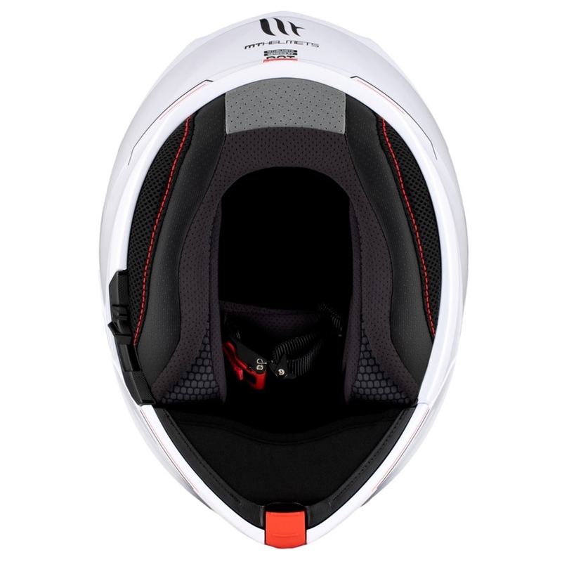 Cască de motocicletă flip-up MT Genesis SV Solid A0 alb lucios