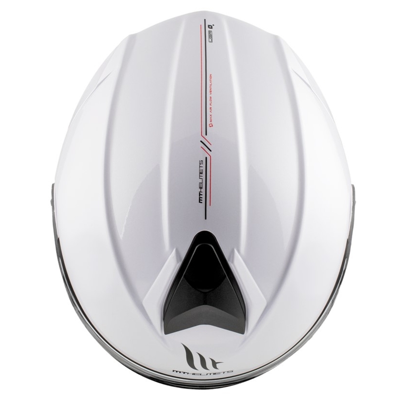 Cască de motocicletă flip-up MT Genesis SV Solid A0 alb lucios