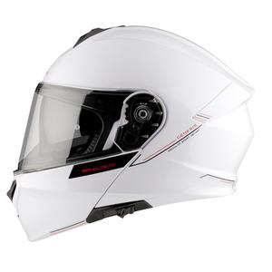 Cască de motocicletă flip-up MT Genesis SV Solid A0 alb lucios