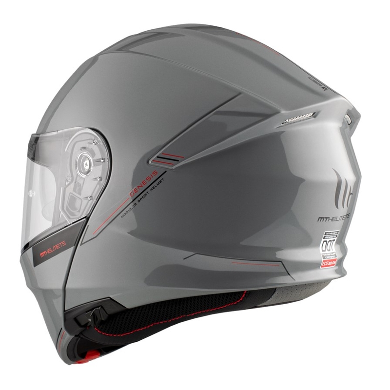 Cască de motocicletă pliabilă MT Genesis SV Solid A12 gri lucios