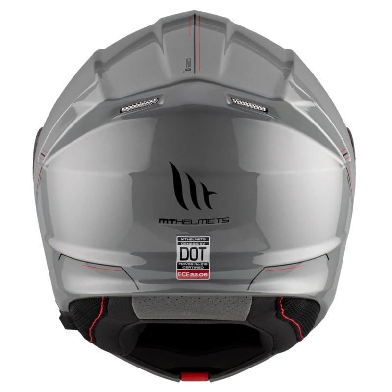 Cască de motocicletă pliabilă MT Genesis SV Solid A12 gri lucios