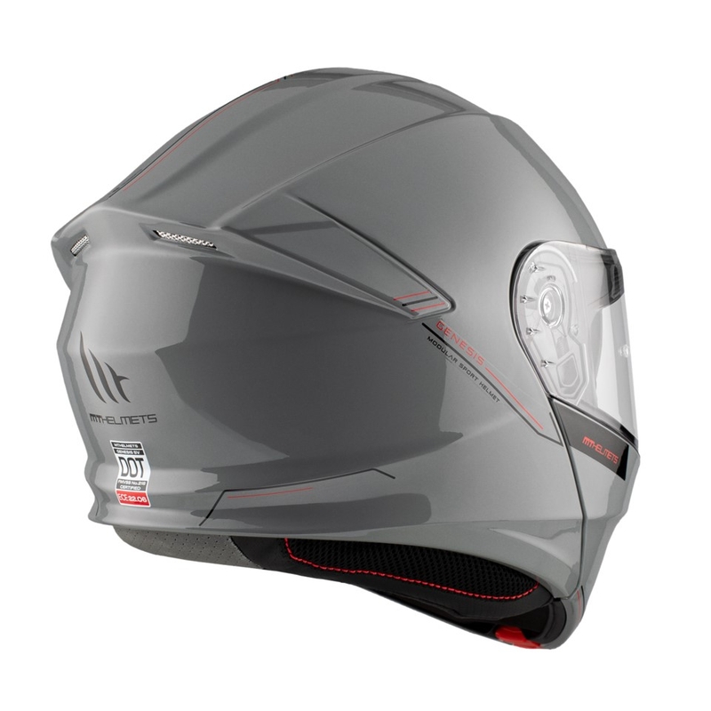 Cască de motocicletă pliabilă MT Genesis SV Solid A12 gri lucios