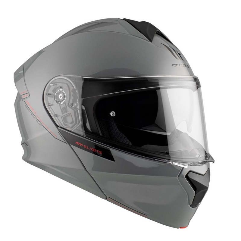 Cască de motocicletă pliabilă MT Genesis SV Solid A12 gri lucios