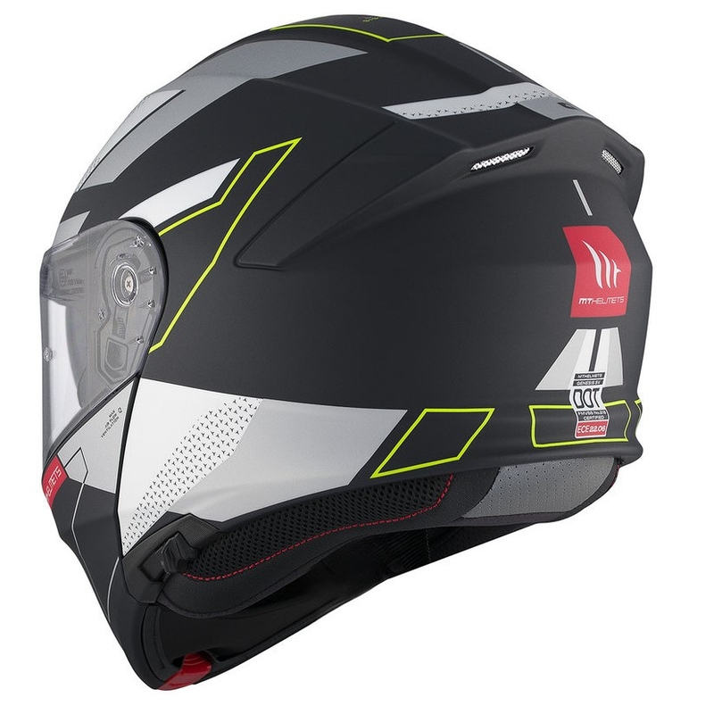 Cască de motocicletă flip-up MT Genesis SV Talo B2 negru-gri-galben fluo mat lichidare