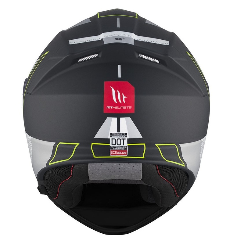 Cască de motocicletă flip-up MT Genesis SV Talo B2 negru-gri-galben fluo mat lichidare