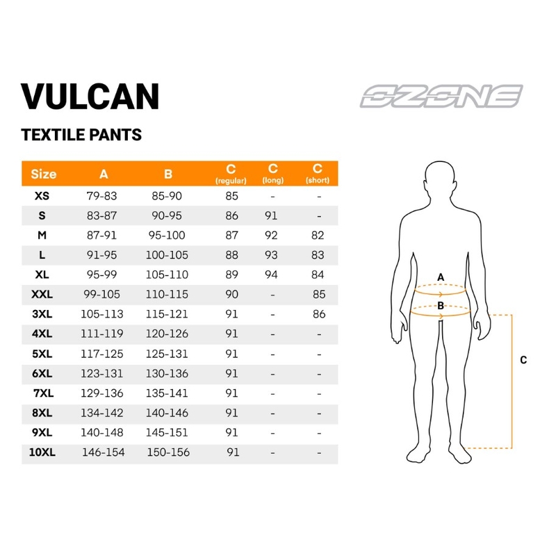 Pantaloni de motocicletă Ozone Vulcan negru