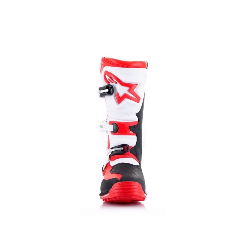 Cizme de motocicletă Alpinestars Tech Trial alb-roșu-negru