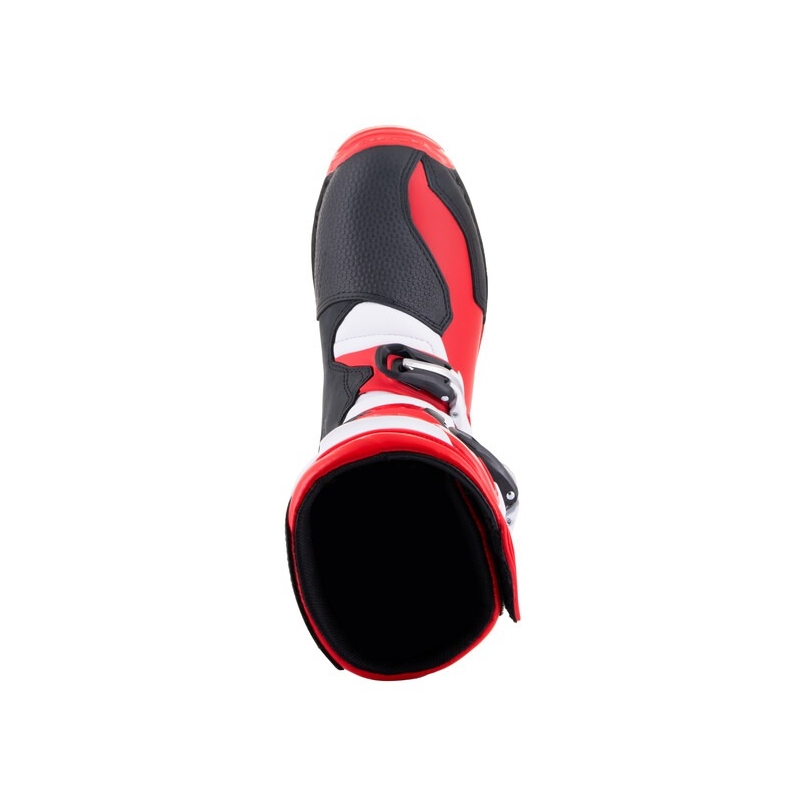 Cizme de motocicletă Alpinestars Tech Trial alb-roșu-negru