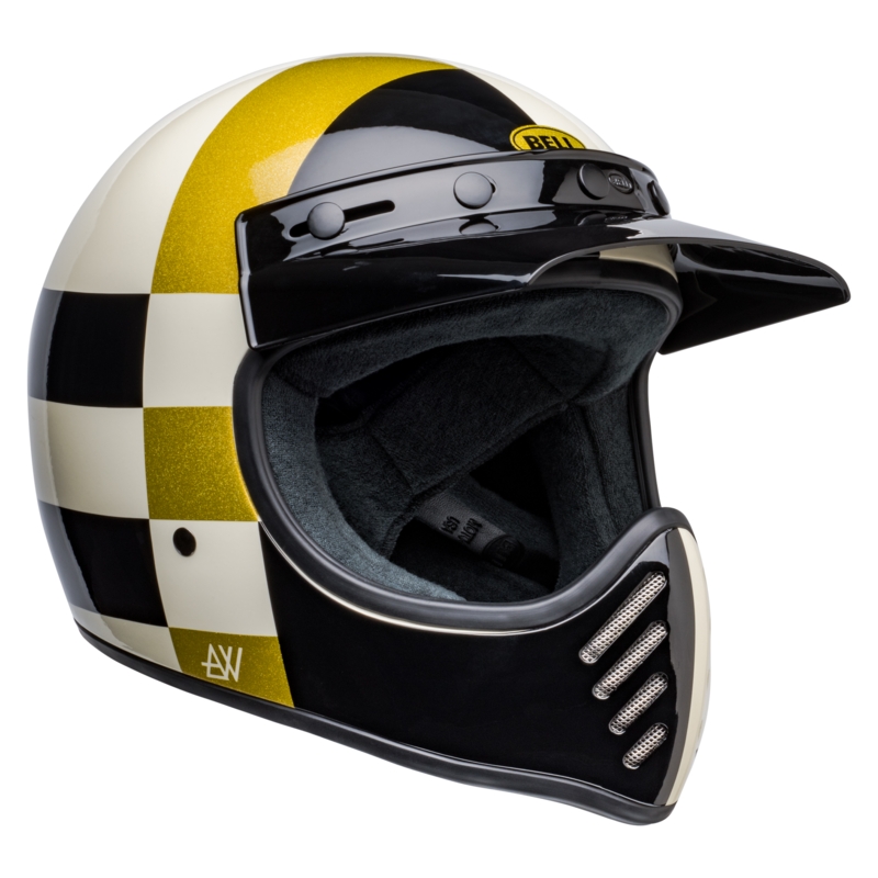Cască de motocicletă Bell Moto-3 Atwyld Orbit alb-negru