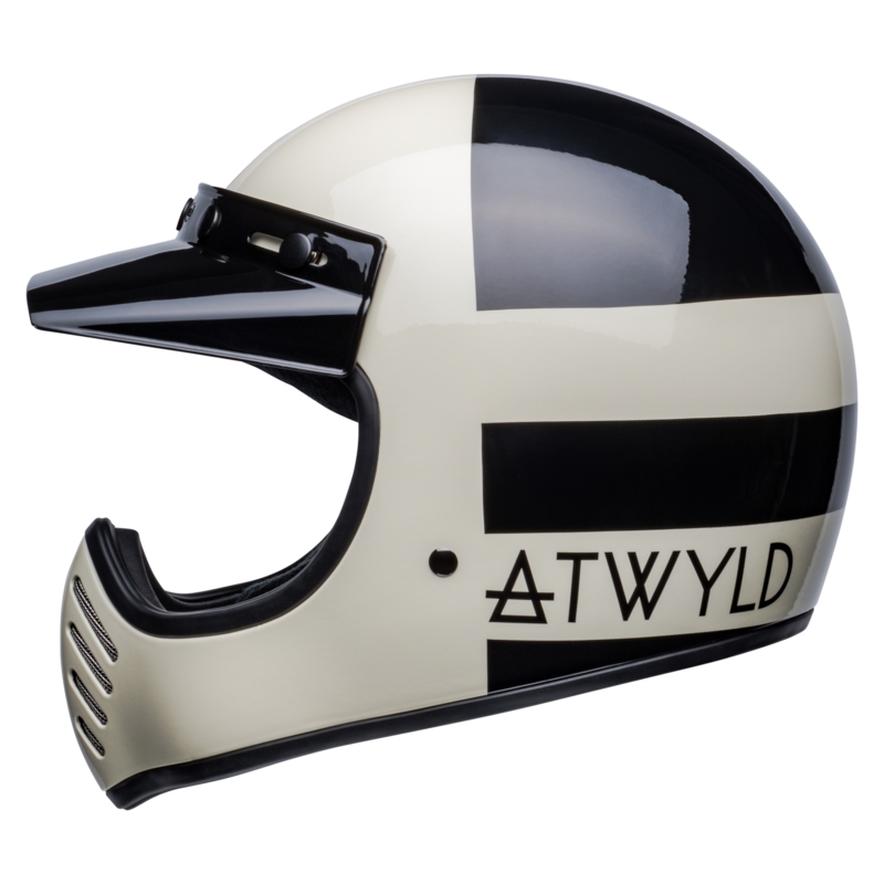 Cască de motocicletă Bell Moto-3 Atwyld Orbit alb-negru