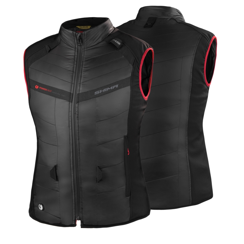 Shima Powerheat Vest negru-roșu femei
