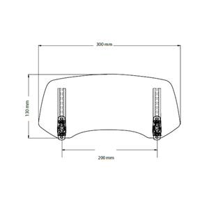 Multiadjustable visor PUIG 2.0 20763H fixed by screws smoke