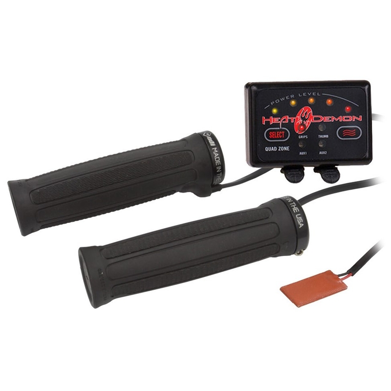 Mânere încălzite SYMTEC ATV Clamp On Quad Zone negru