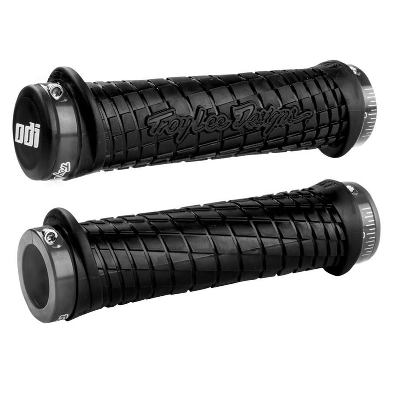Manete ODI TROY LEE DESIGNS SIGNATURE ATV LOCK-ON gri-negru