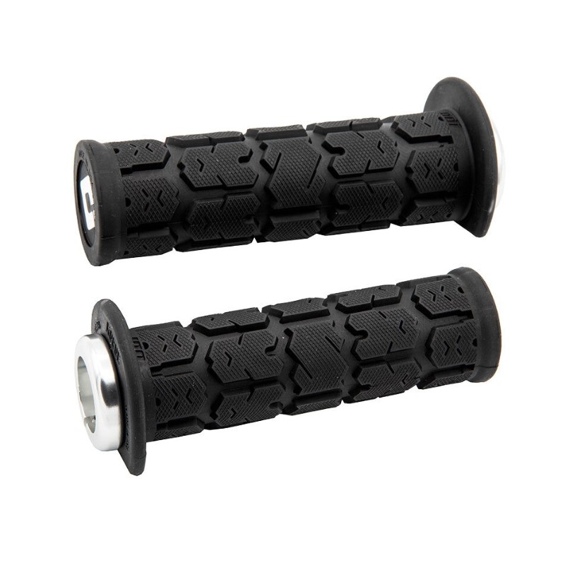 Manete ODI ROGUE ATV LOCK-ON V2.1 125mm negru-argintiu