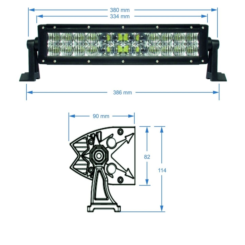 Rampă de lumină cu LED-uri SHARK LED LIGHT BAR,5D,13.5",72W