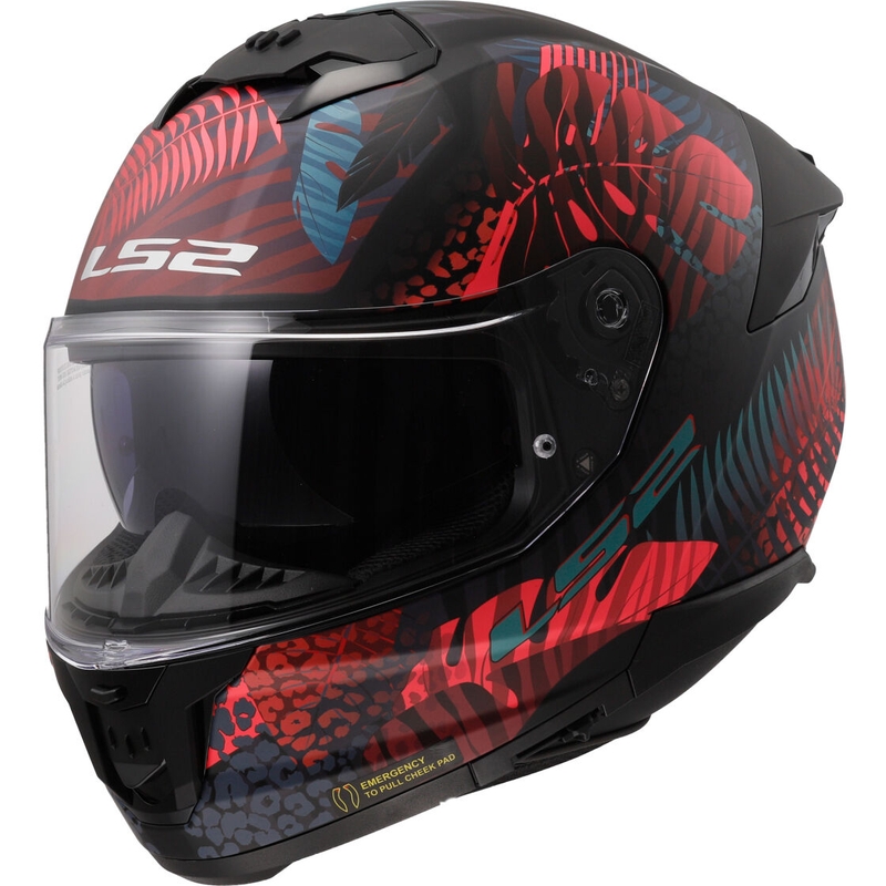 Cască de motocicletă integrală LS2 FF808 Stream II Jungle negru-roz-albastru