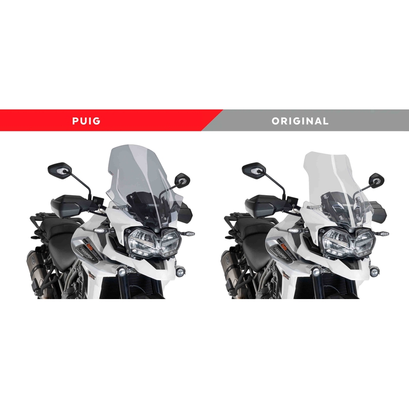 Parbriz PUIG TOURING smoke pentru TRIUMPH Tiger 1200 Explorer / GT Explorer 2018-2019