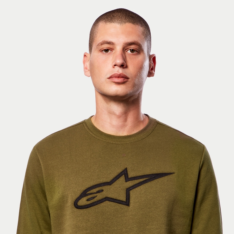 Alpinestars Ageless Crew Fleece verde și negru