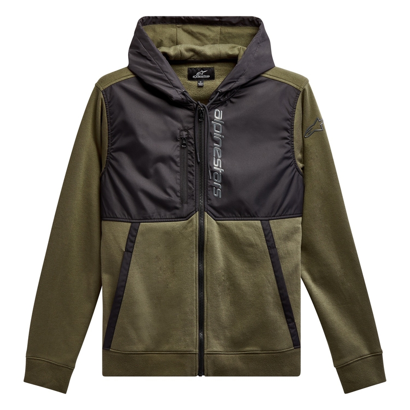 Alpinestars Aligned hanorac verde-negru cu glugă