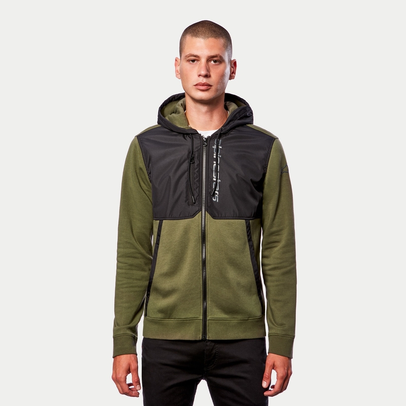 Alpinestars Aligned hanorac verde-negru cu glugă