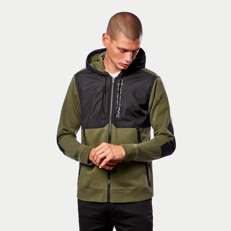 Alpinestars Aligned hanorac verde-negru cu glugă