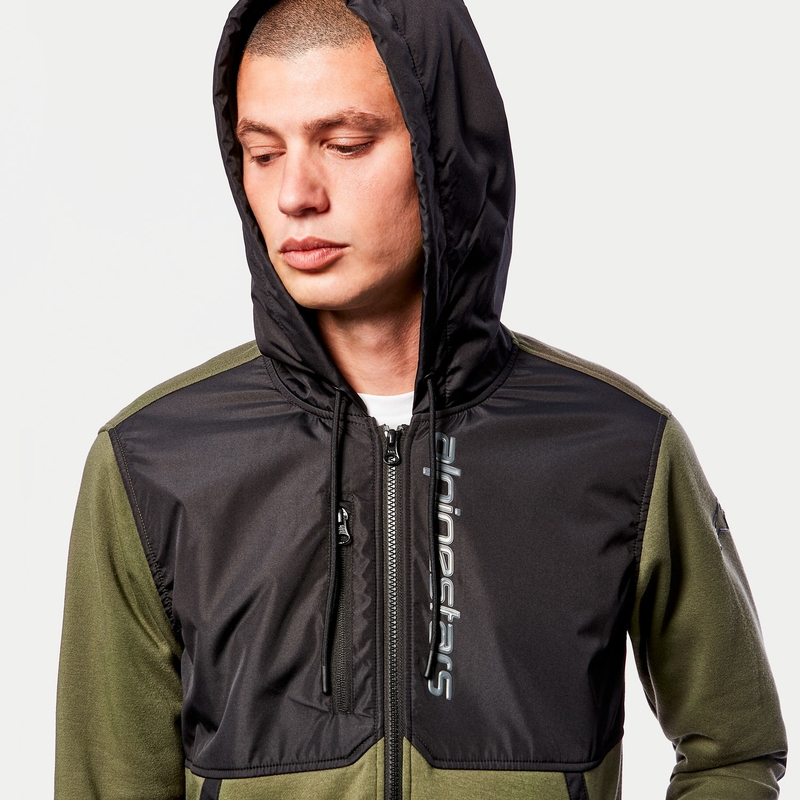 Alpinestars Aligned hanorac verde-negru cu glugă