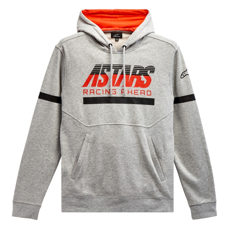 Alpinestars Club Hoodie gri-negru-roșu-roșu