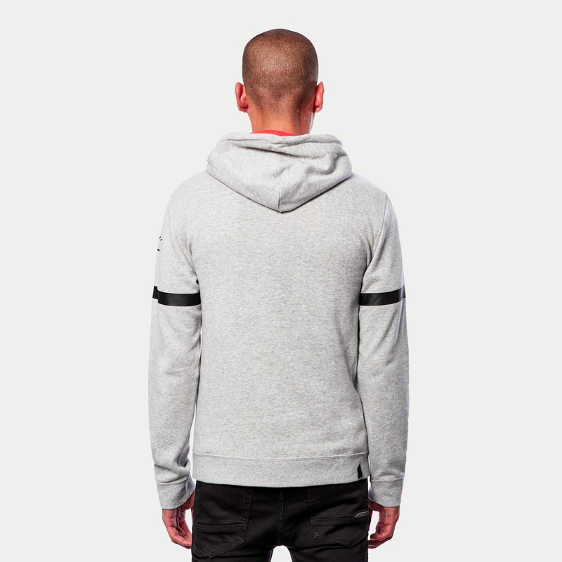 Alpinestars Club Hoodie gri-negru-roșu-roșu