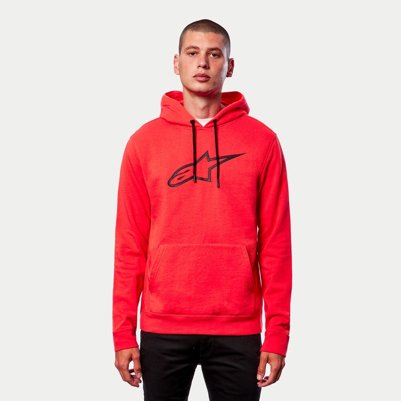 Alpinestars Ageless 2 Hoodie roșu fluo și negru
