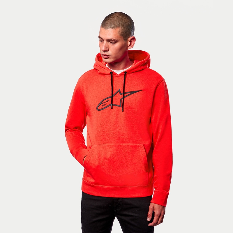 Alpinestars Ageless 2 Hoodie roșu fluo și negru