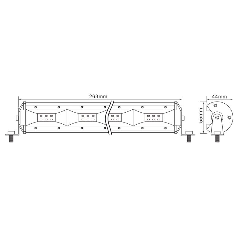 Rampă de lumină cu LED-uri SHARK LED LIGHT BAR 10.5" 24W 2400LM