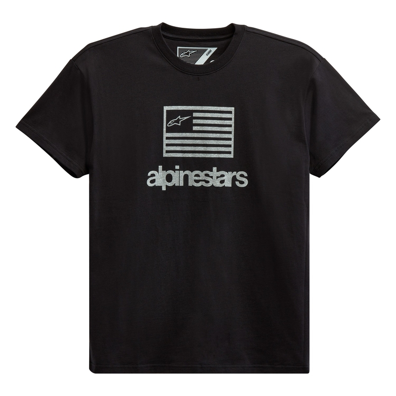 Alpinestars Flag Tee negru și alb