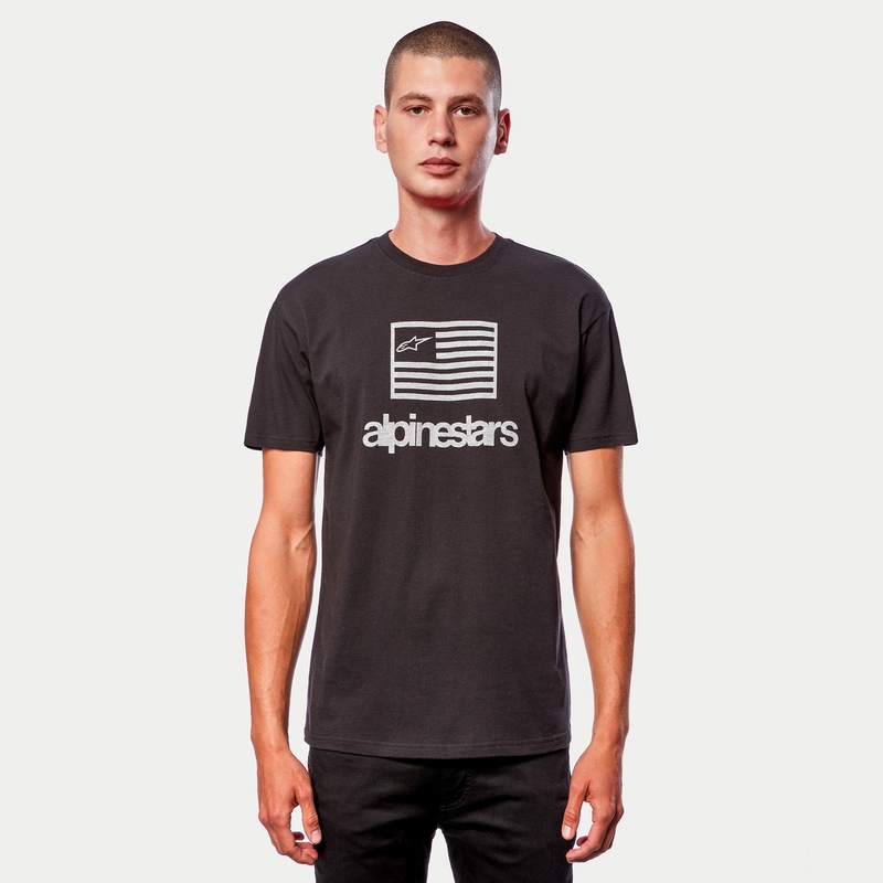 Alpinestars Flag Tee negru și alb