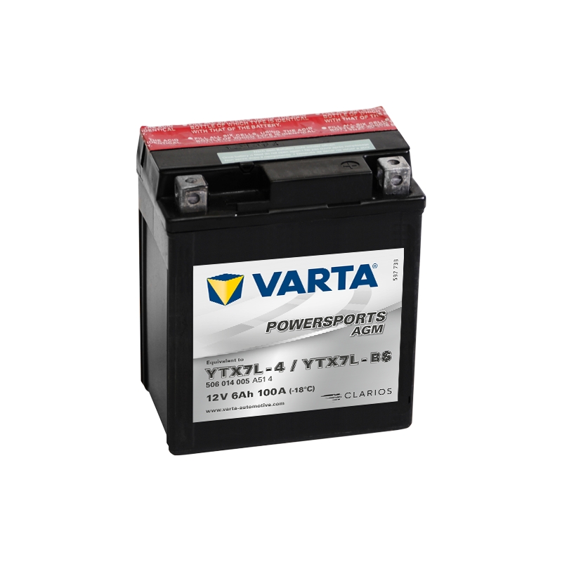 Baterie VARTA YTX7L-A/YTX7L-BS 12V/6Ah fără întreținere VARTA YTX7L-A/YTX7L-BS