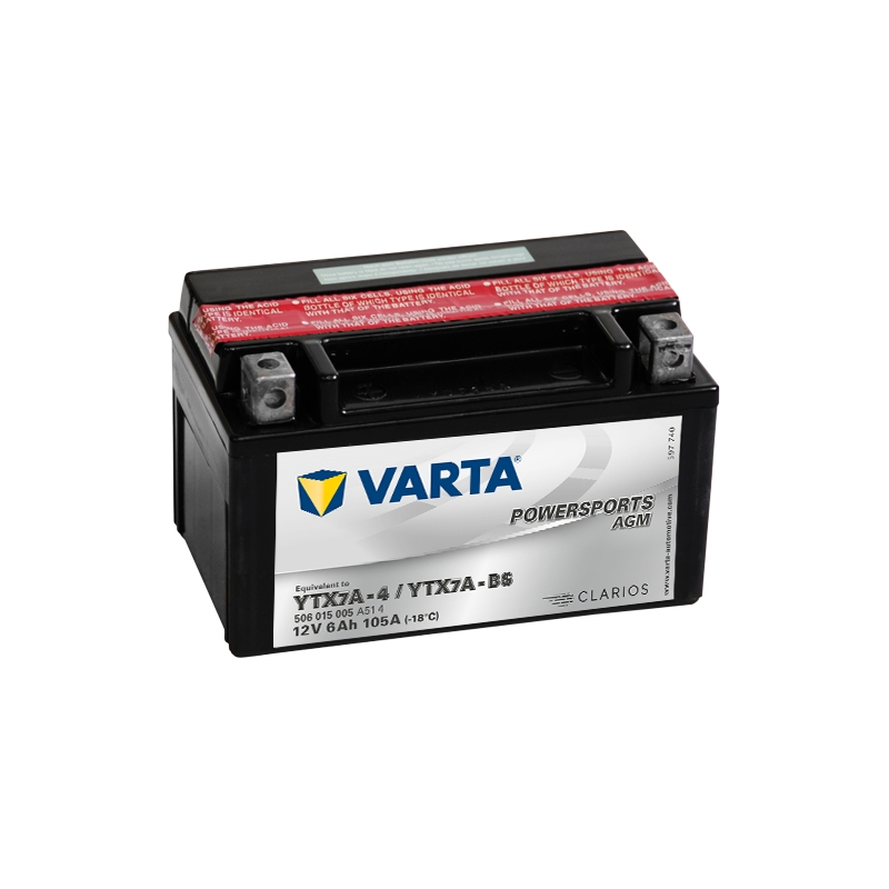 Baterie VARTA YTX7A-4/YTX7A-BS 12V/6Ah fără întreținere VARTA YTX7A-4/YTX7A-BS