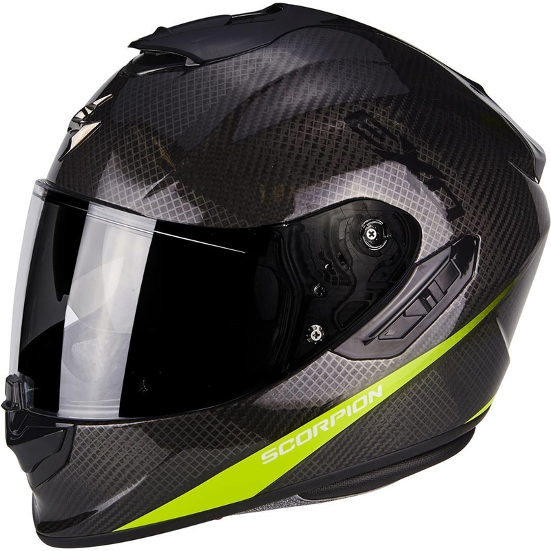 Casca integrală pentru motociclete Scorpion Exo-1400 Air Carbon Yellow Vânzări lichidare