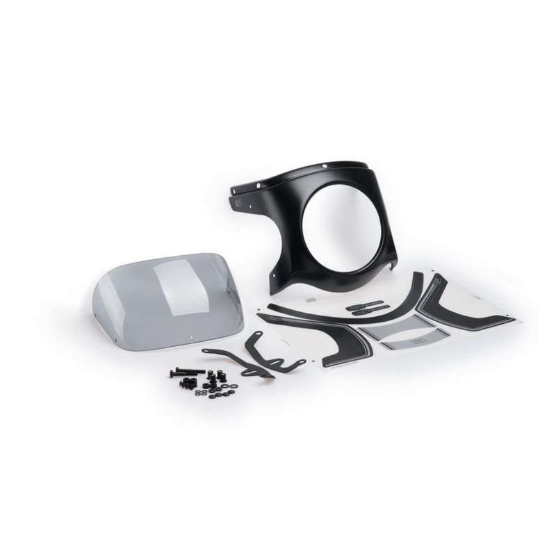 Parbriz universal PUIG SEMI-FAIRING carbon look smoke