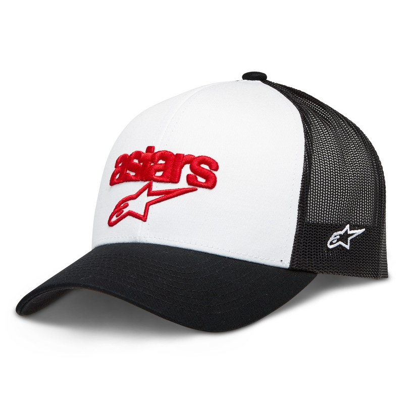 Șapcă Alpinestars Pedigree alb-negru-roșu