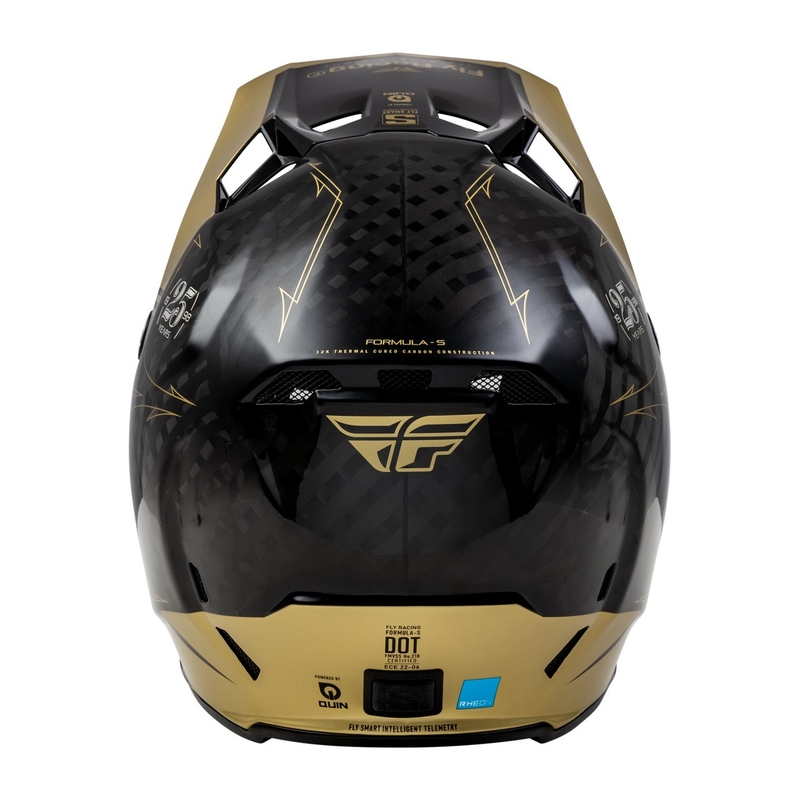 Casca motocross FLY Racing Formula S Carbon negru-auriu