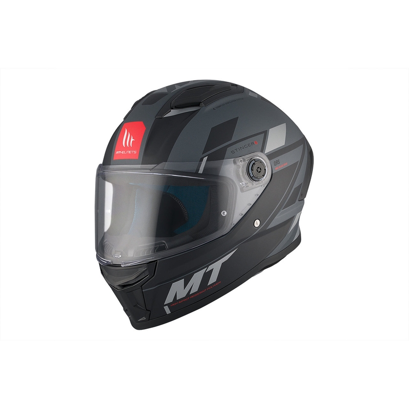 Cască de motocicletă MT Stinger 2 Solid Zivze Black-Grey Matte Integral Motorcycle Helmet lichidare