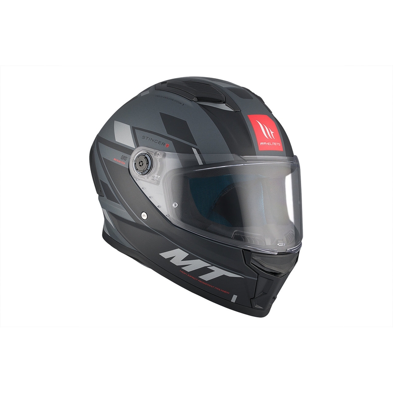 Cască de motocicletă MT Stinger 2 Solid Zivze Black-Grey Matte Integral Motorcycle Helmet lichidare