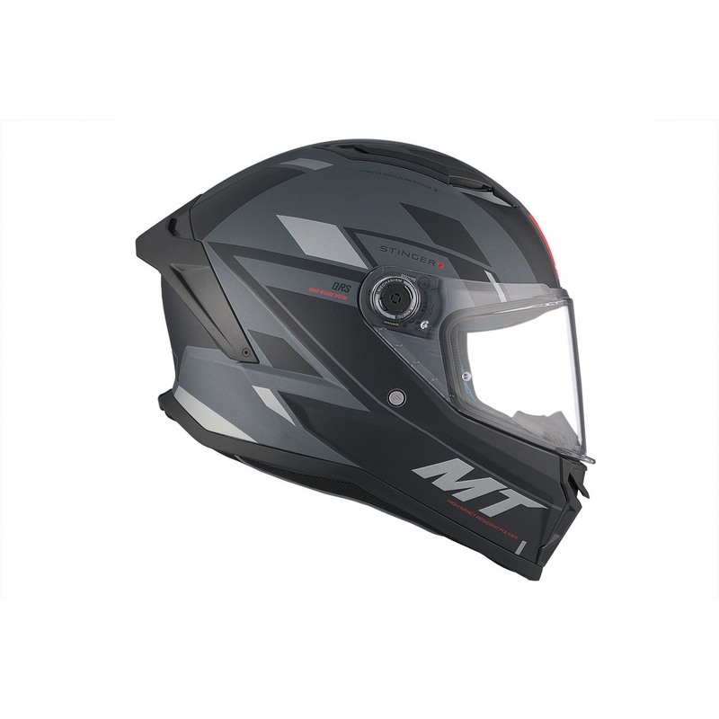 Cască de motocicletă MT Stinger 2 Solid Zivze Black-Grey Matte Integral Motorcycle Helmet lichidare