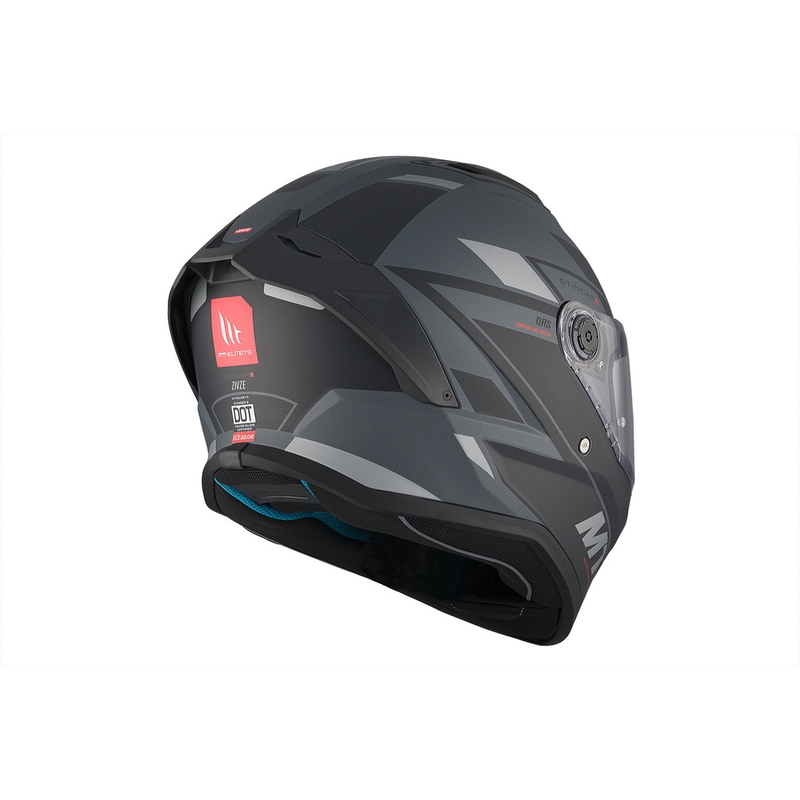 Cască de motocicletă MT Stinger 2 Solid Zivze Black-Grey Matte Integral Motorcycle Helmet lichidare