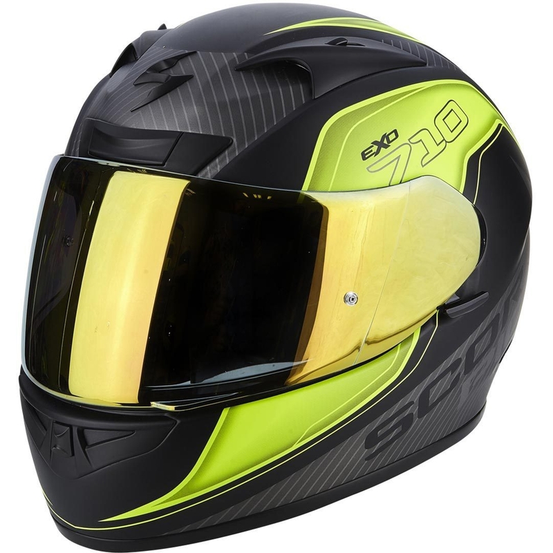 Cască integrală Scorpion EXO-710 Air Mugello negru mat-galben