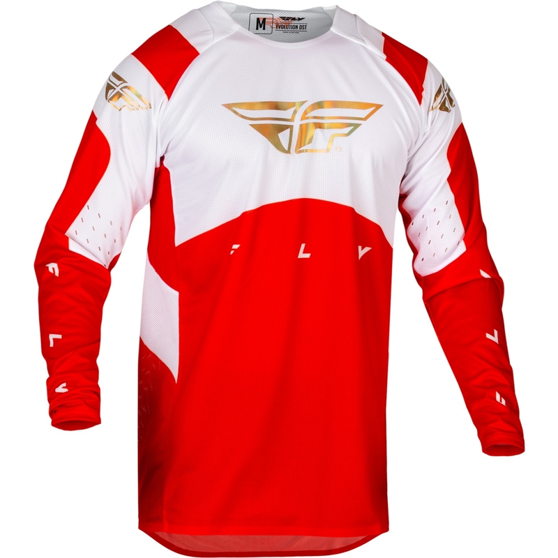 Tricou de motocros FLY Racing Evolution DST 2024 roșu și alb lichidare